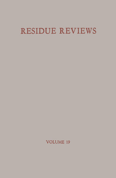 Residue Reviews/Rückstandsberichte