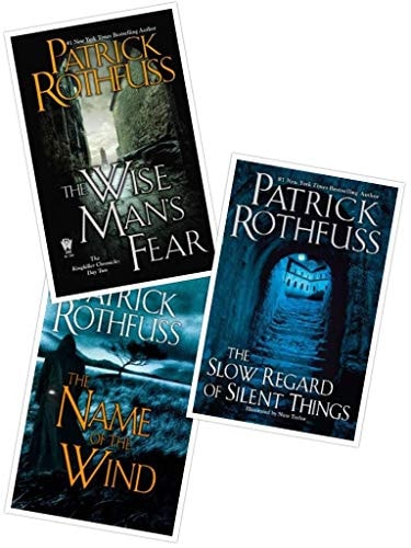 The Kingkiller Chronicle Series 3 Books Collection Set by Patrick Rothfuss (The Name of the Wind, The Wise Man's Fear & The Slow Regard of Silent Things)