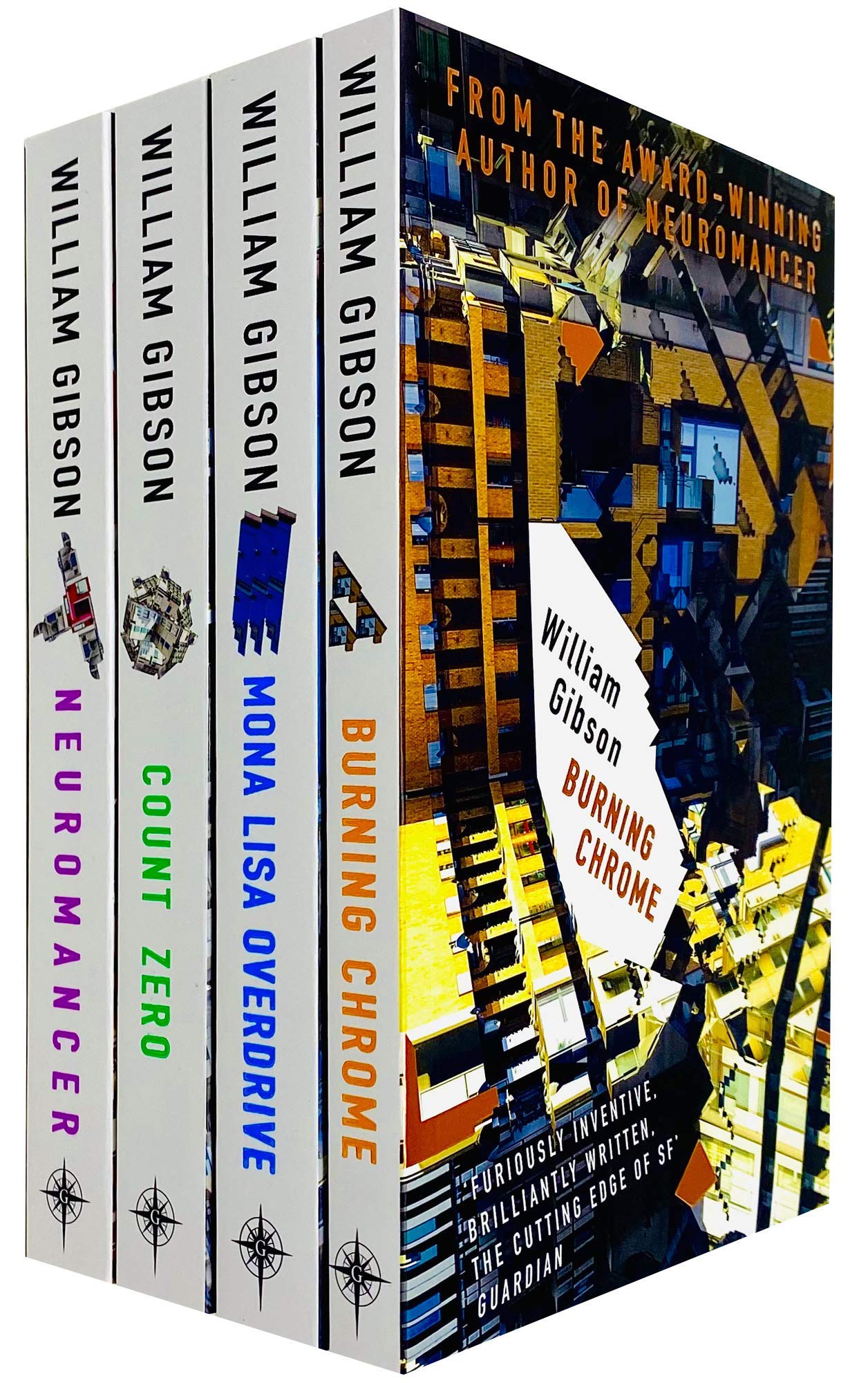 Sprawl Series Complete 4 Books Collection Set by William Gibson (Neuromancer, Count Zero, Mona Lisa Overdrive & Burning Chrome)
