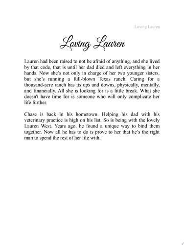 Loving Lauren (The West Series)