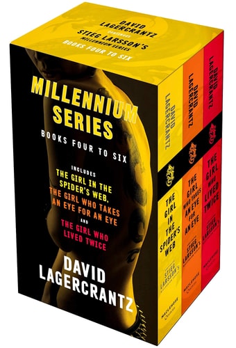 Millennium series 3 Books Collection Box Set by David Lagercrantz (Books 4 - 6) (The Girl in the Spider's Web, The Girl Who Takes an Eye for an Eye & The Girl Who Lived Twice)
