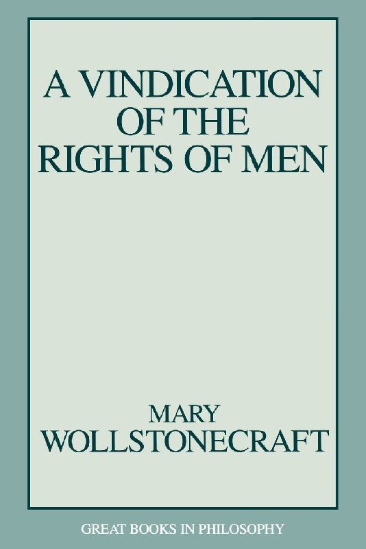 Vindication of the Rights of Men