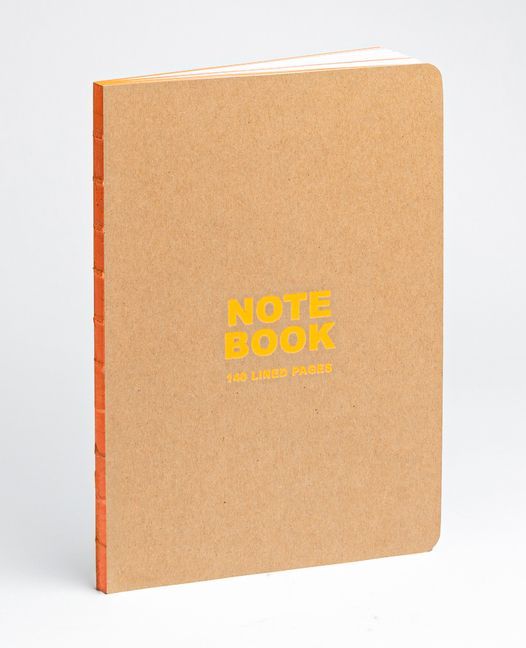 Kraft and Orange A5 Notebook
