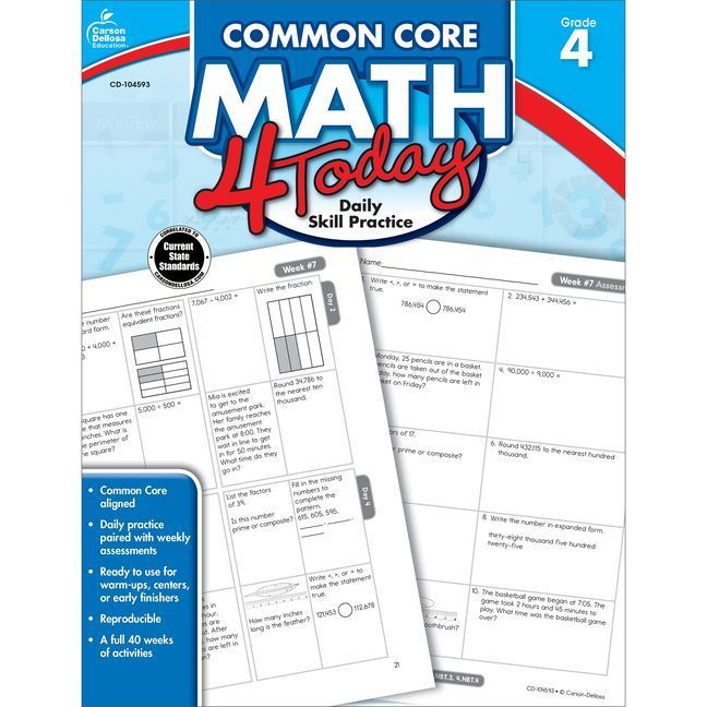 Common Core Math 4 Today