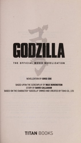 Godzilla - The Official Movie Novelization