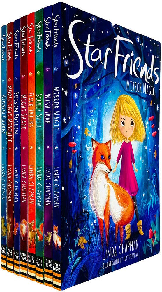 Star Friends Series 8 Books Collection Set by Linda Chapman (Mirror Magic, Wish Trap, Secret Spell, Dark Tricks, Night Shade, Poison Potion, Moonlight Mischief & Hidden Charm)