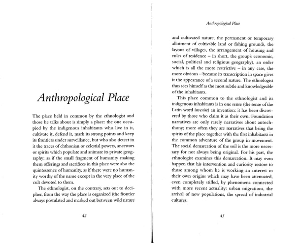 Non-Places: An Introduction to Supermodernity