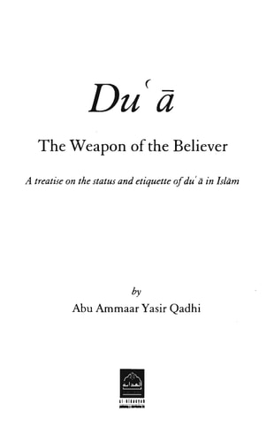 Dua The Weapon Of The Believers
