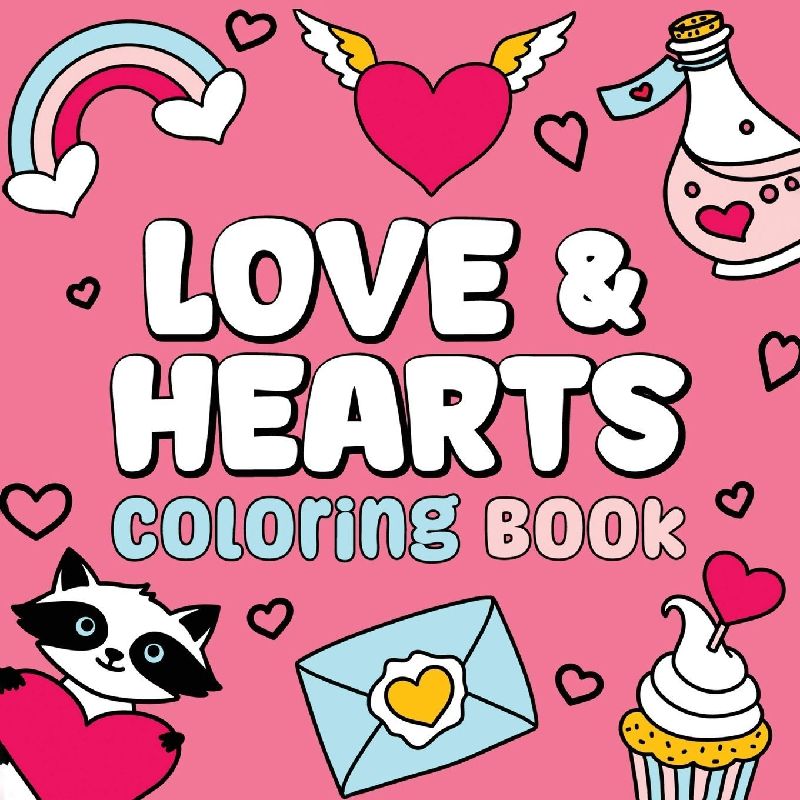 Love & Hearts Coloring Book