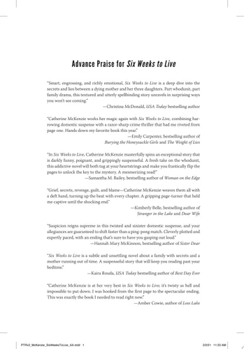 Six Weeks to Live: A Novel