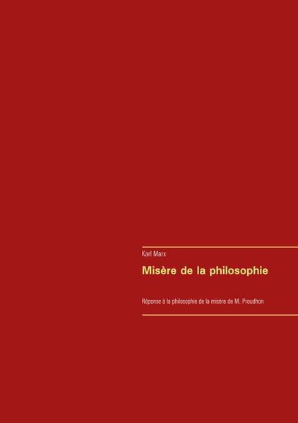 Misère de la philosophie