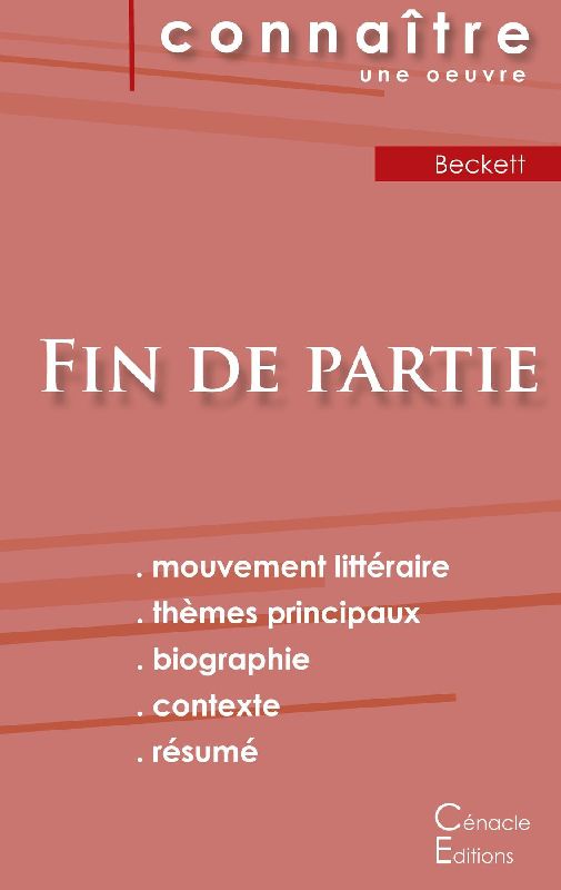 Fiche de lecture Fin de partie de Samuel Beckett (Analyse littéraire de référence et résumé complet)