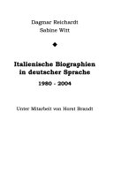 Italienische Biographien in deutscher Sprache 1980-2004