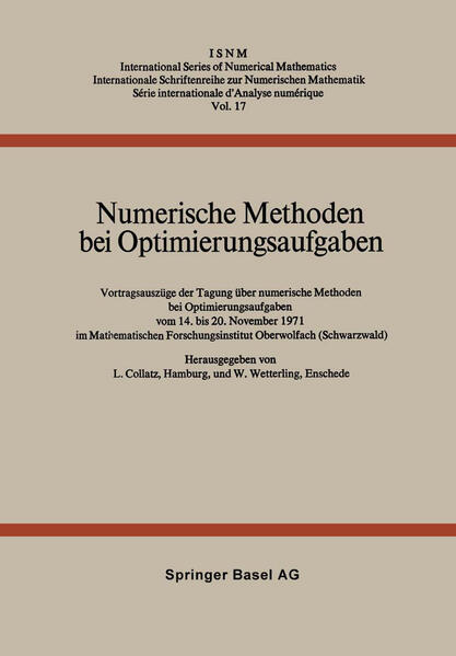 Numerische Methoden bei Optimierungsaufgaben