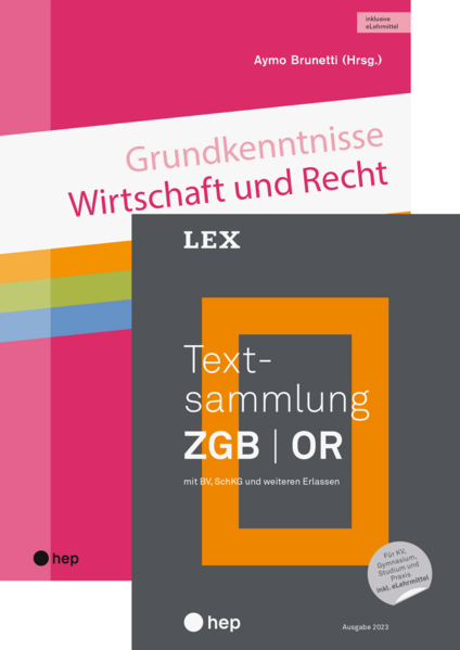 Spezialangebot "Textsammlung ZGB | OR" und "Grundkenntnisse Wirtschaft und Recht"