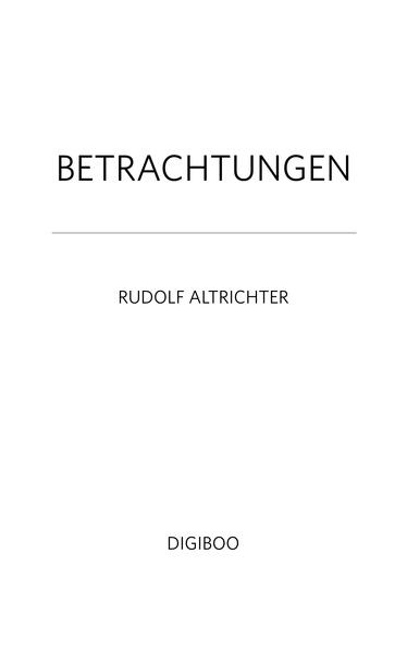 Betrachtungen