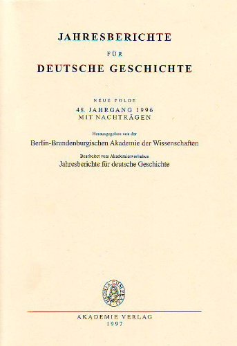 Jahresberichte für deutsche Geschichte