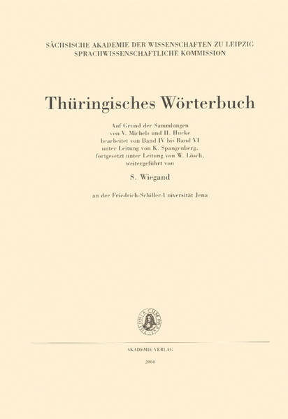Thüringisches Wörterbuch / III. Band, 1.-3. Lieferung (herablappen – Katze)
