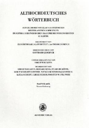 Althochdeutsches Wörterbuch / Band V: K-L, 9. Lieferung (lant bis leben)