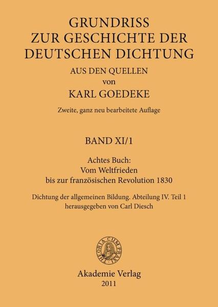 Achtes Buch: Vom Weltfrieden bis zur französischen Revolution 1830