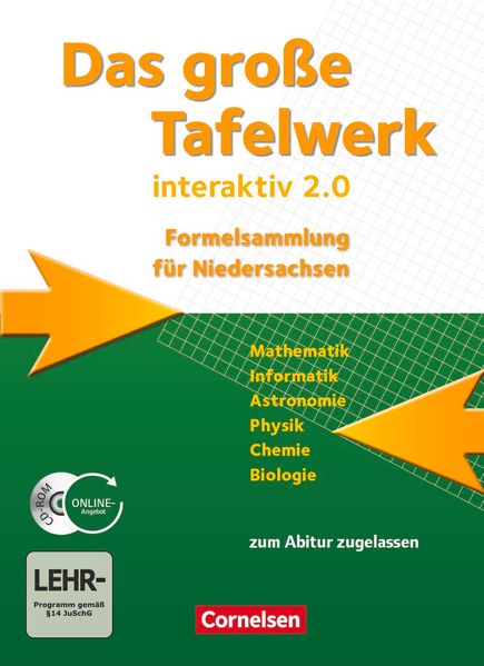 Das große Tafelwerk interaktiv 2.0 - Formelsammlung für die Sekundarstufen I und II - Niedersachsen
