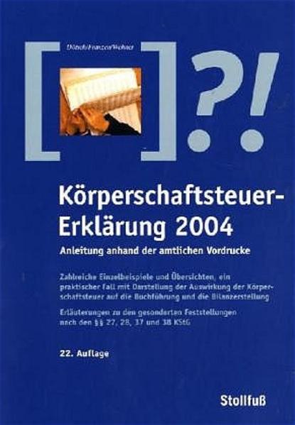 Körperschaftsteuer-Erklärung 2004