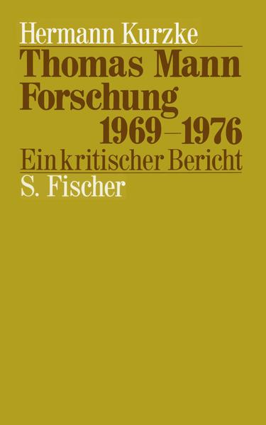 Thomas-Mann-Forschung 1969-1976