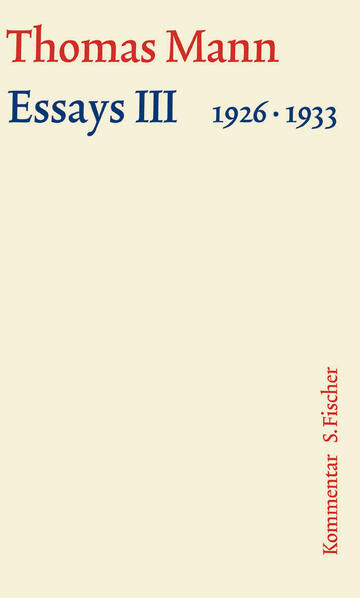 Essays III 1926–1933