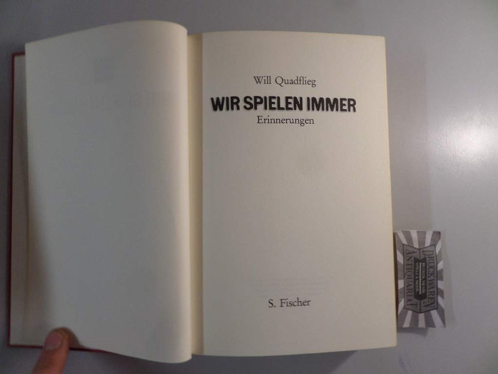 Wir spielen immer