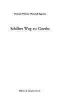 Schillers Weg zu Goethe