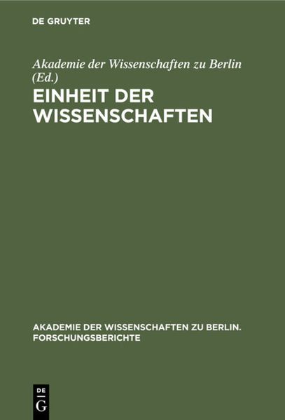 Einheit der Wissenschaften