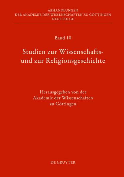 Studien zur Wissenschafts- und zur Religionsgeschichte