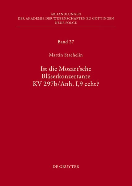 Ist die sogenannte Mozartsche Bläserkonzertante KV 297b/Anh. I,9 echt?