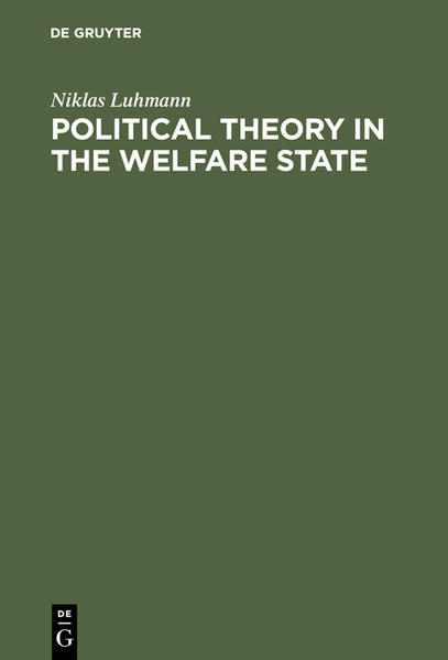 Political Theory in the Welfare State
