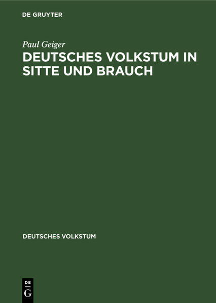 Deutsches Volkstum in Sitte und Brauch