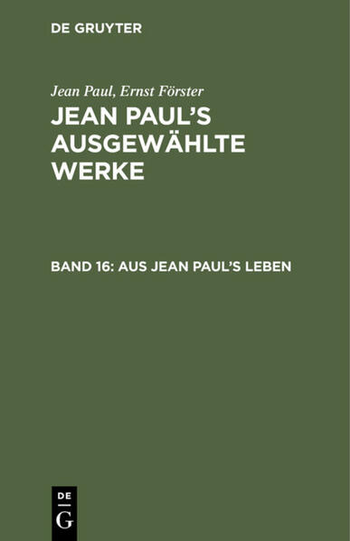 Aus Jean Paul's Leben