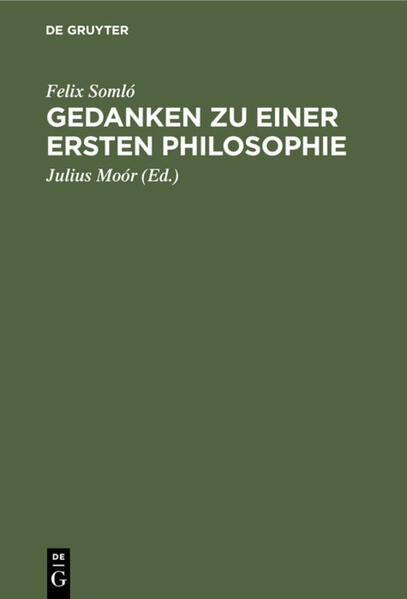Gedanken zu einer ersten Philosophie