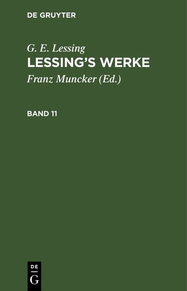 Lessing’s Werke. Band 11