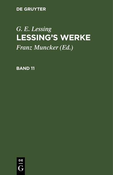Lessing’s Werke. Band 11