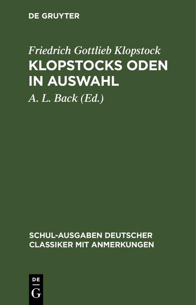 Klopstocks Oden in Auswahl