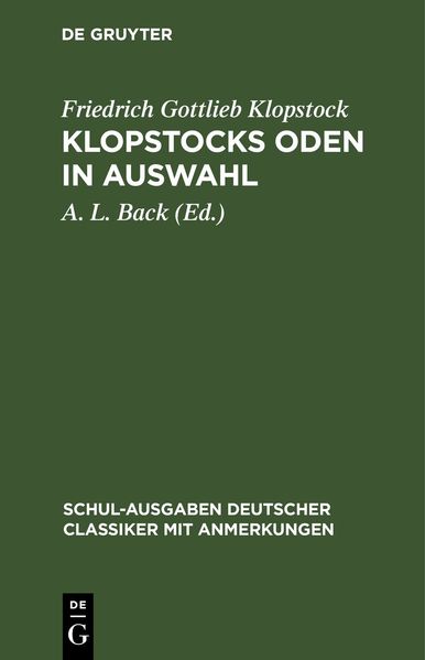 Klopstocks Oden in Auswahl