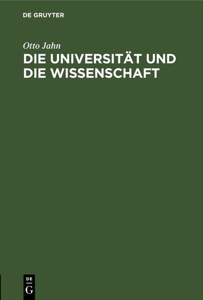 Die Universität und die Wissenschaft