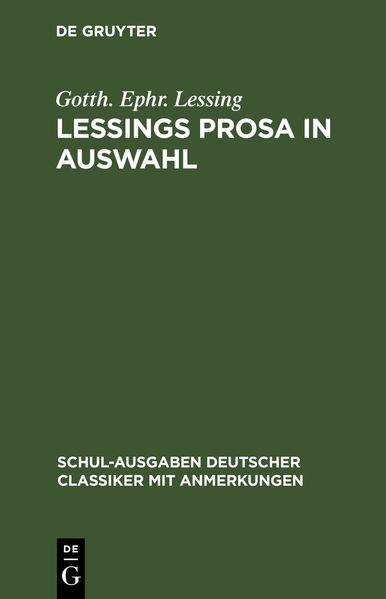 Lessings Prosa in Auswahl