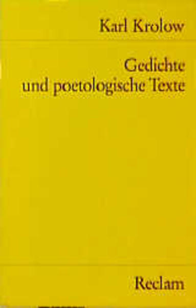 Gedichte und poetologische Texte