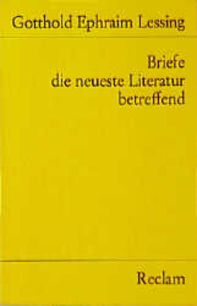 Briefe, die neueste Literatur betreffend