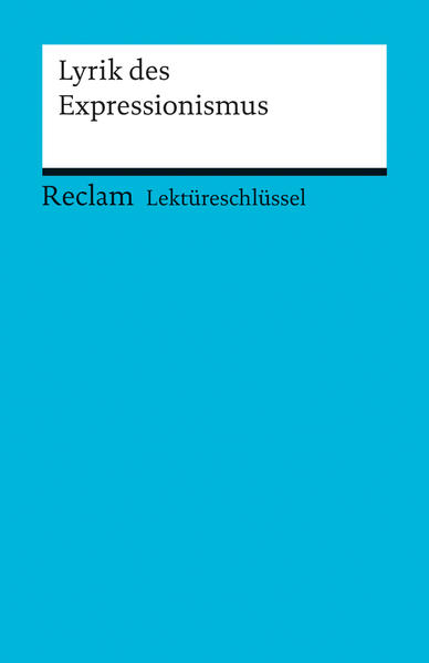 Lyrik des Expressionismus