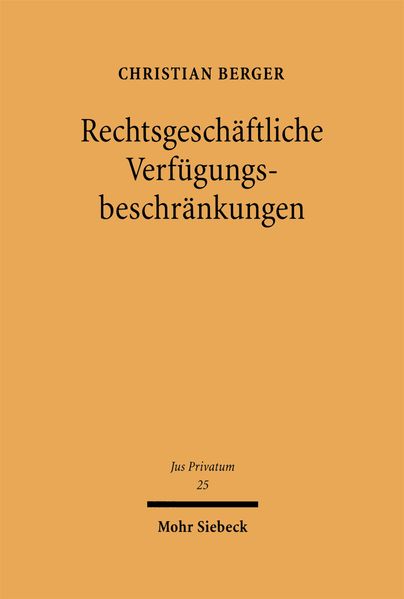 Rechtsgeschäftliche Verfügungsbeschränkungen