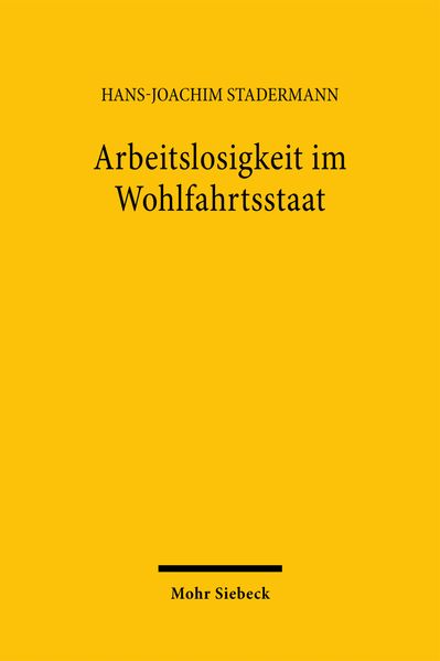 Arbeitslosigkeit im Wohlfahrtsstaat