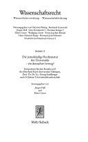 Die janusköpfige Rechtsnatur der Universität - ein deutscher Irrweg?