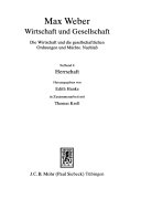 Max Weber-Gesamtausgabe
